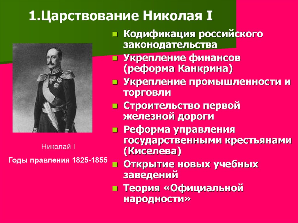 Презентация николай 1 внутренняя и внешняя политика