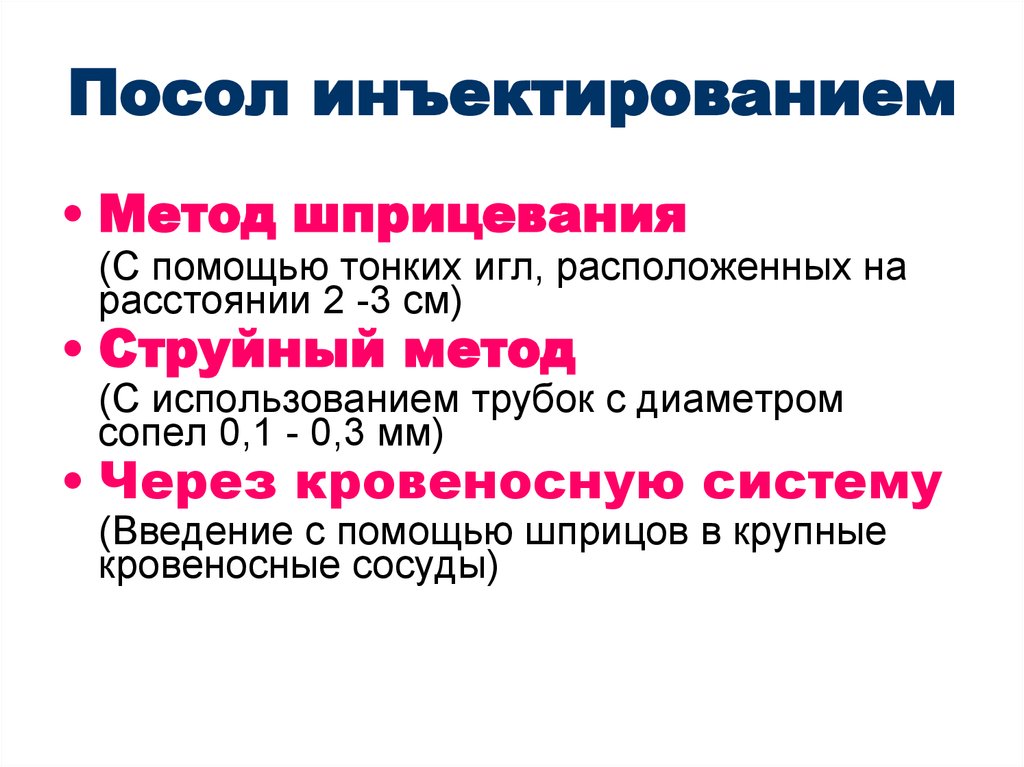 Посол инъектированием