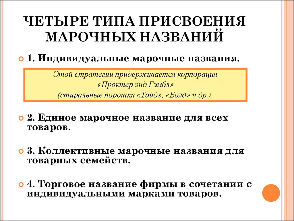 Индивидуальное название. Индивидуальные марочные имена. Виды марочных названий\. Подход к присвоению марочного названия. Индивидуальные марочные названия примеры.