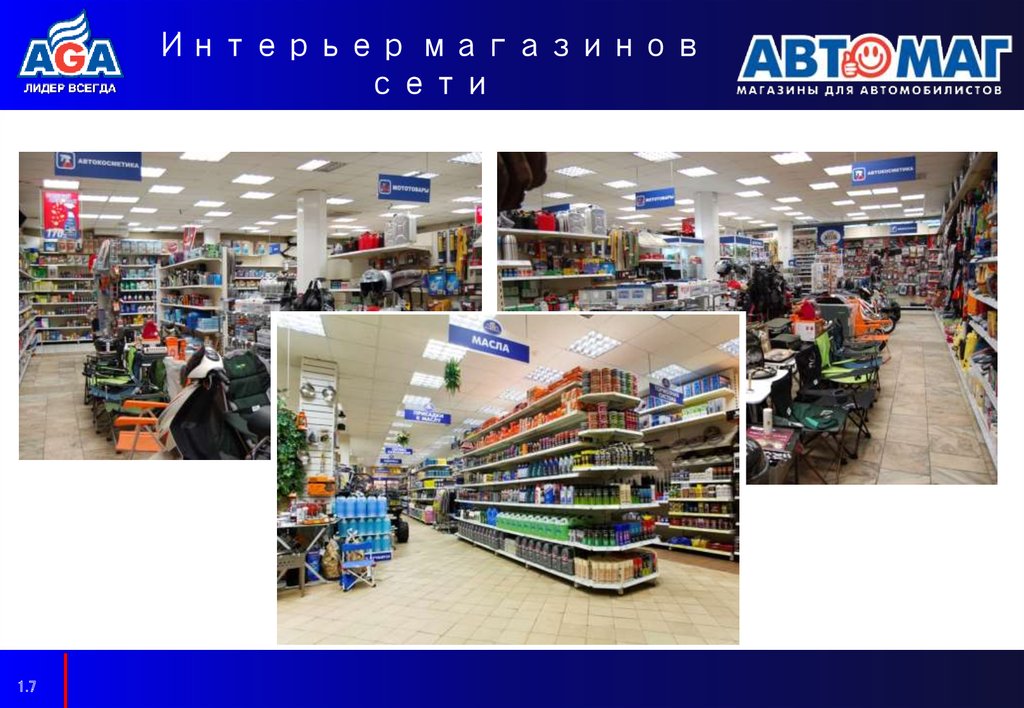 Интерьер магазинов сети
