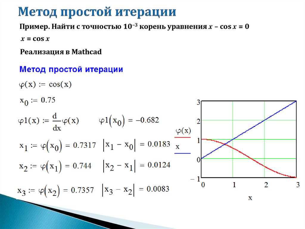 Решение систем нелинейных уравнений метод итерации. Решение уравнений методом итераций. Методы решения нелинейных уравнений. Метод итераций. Формула метода простой итерации.