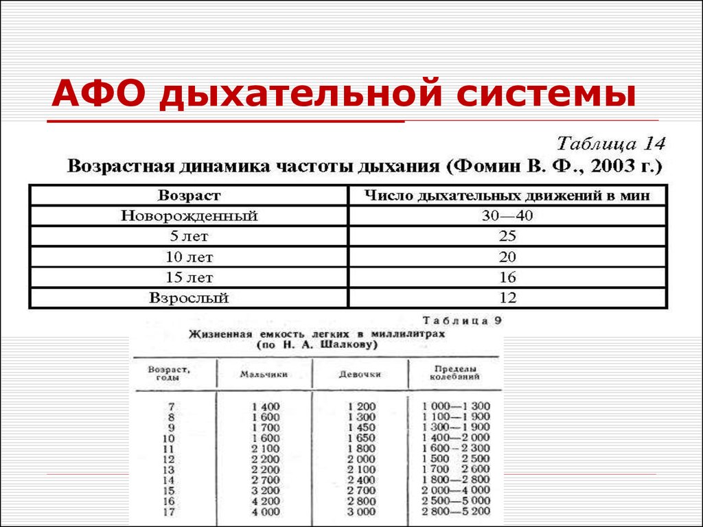 Афо дыхательной системы у детей презентация