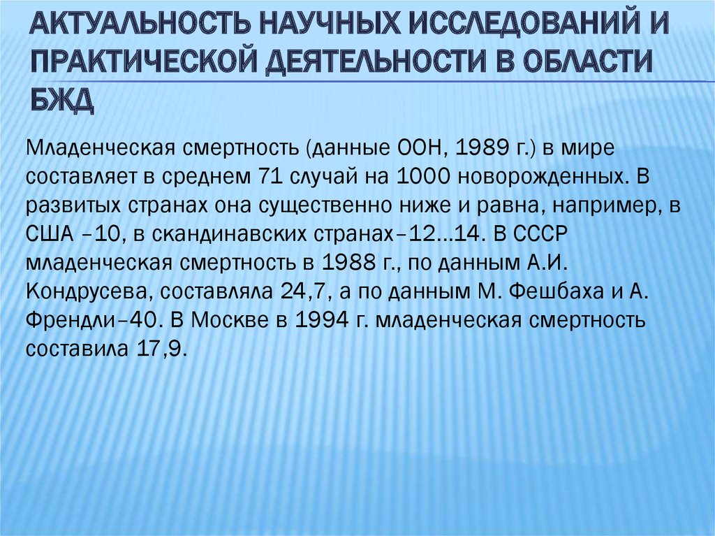 Актуальные научные исследования. Научные исследования и практической деятельности в области БЖД.