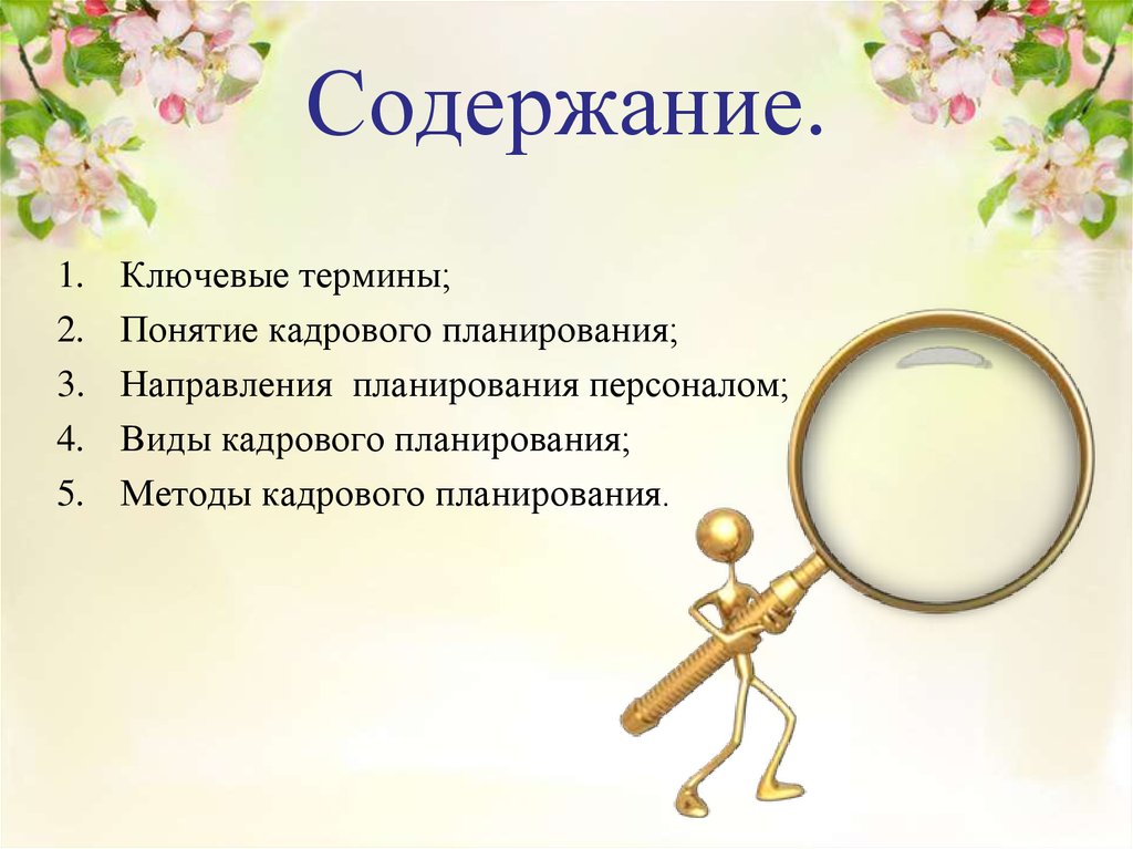 Содержание.