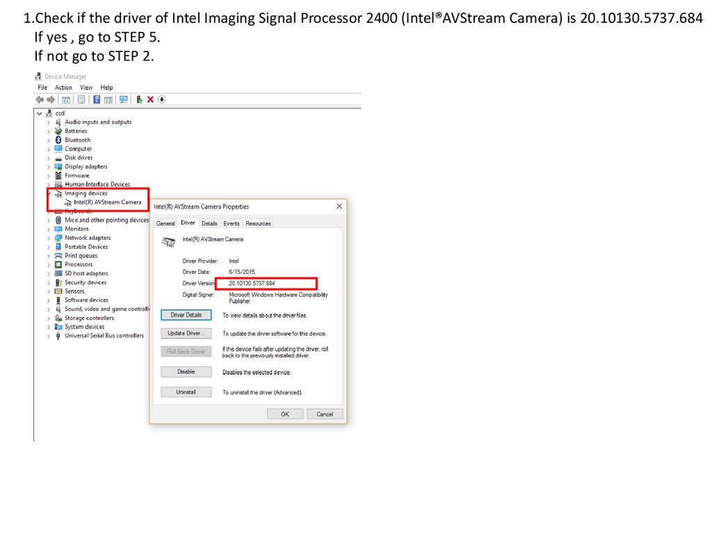 Camera sensor definition