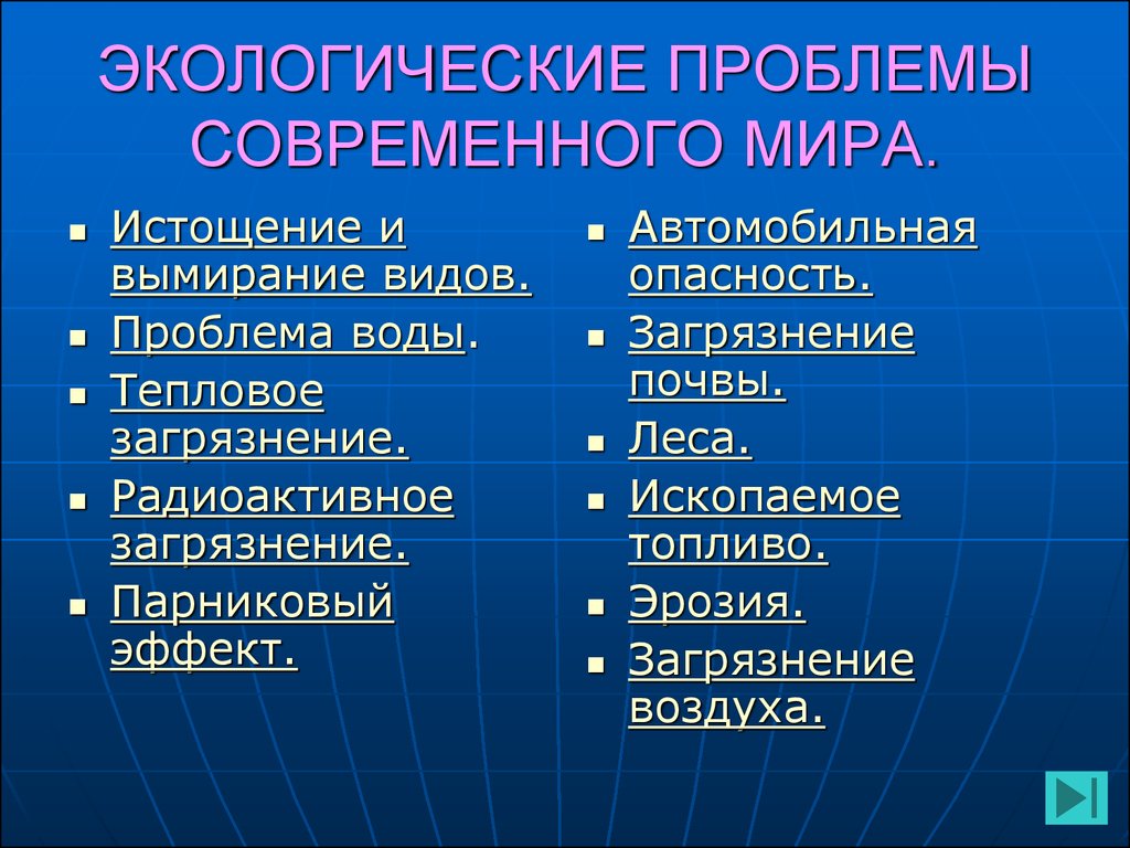 Основные экологические приоритеты современного мира презентация