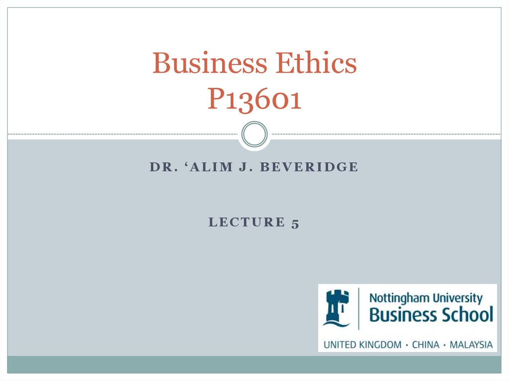 Business Ethics P13601