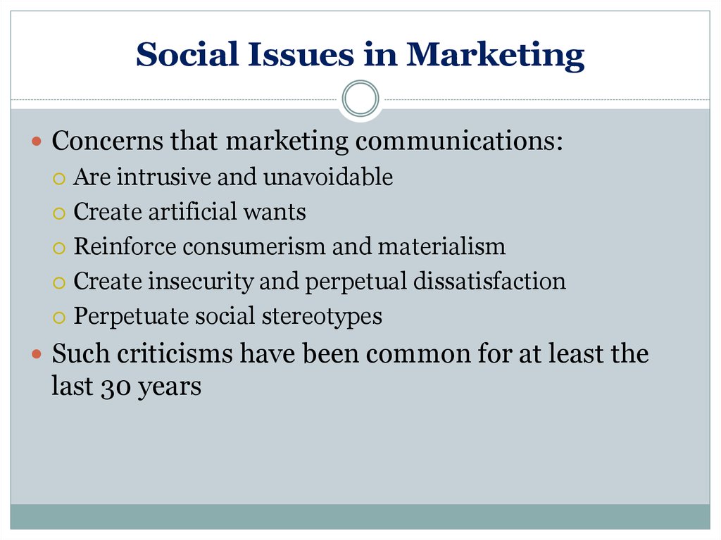 Social Issues in Marketing