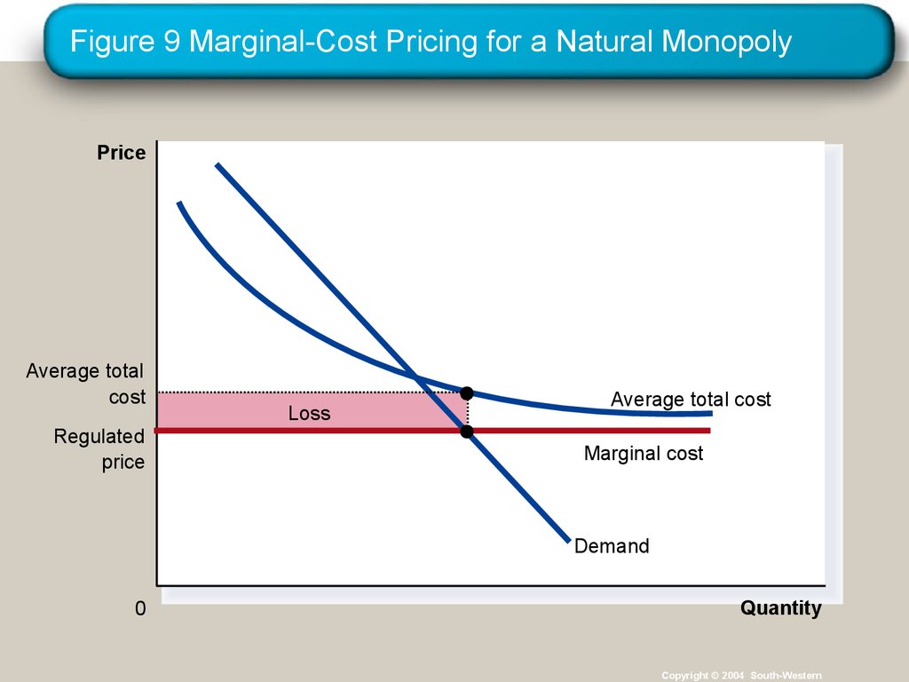 Figure 9 Marginal-Cost Pricing for a Natural Monopoly