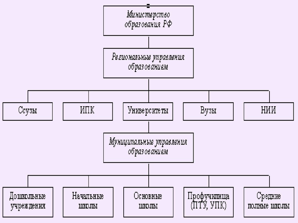 Система образования россии схема