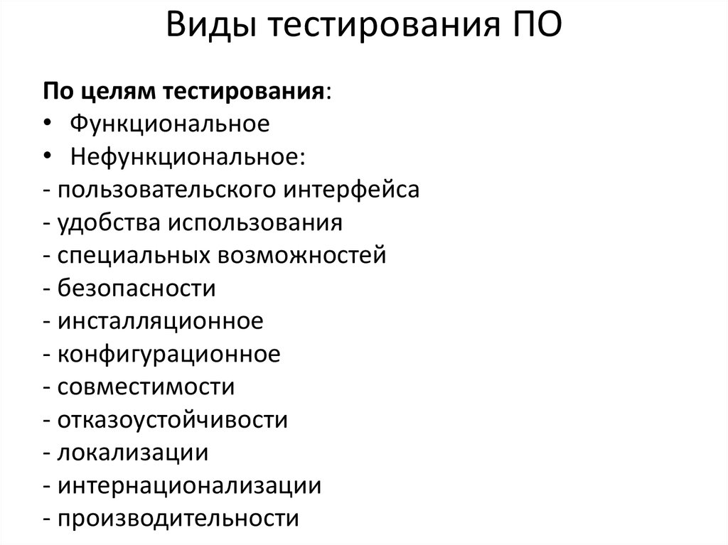 9 видов тестов. Функциональное и нефункциональное тестирование. Виды тестирования. Виды функционального тестирования. Функциональные фиды тестирования.