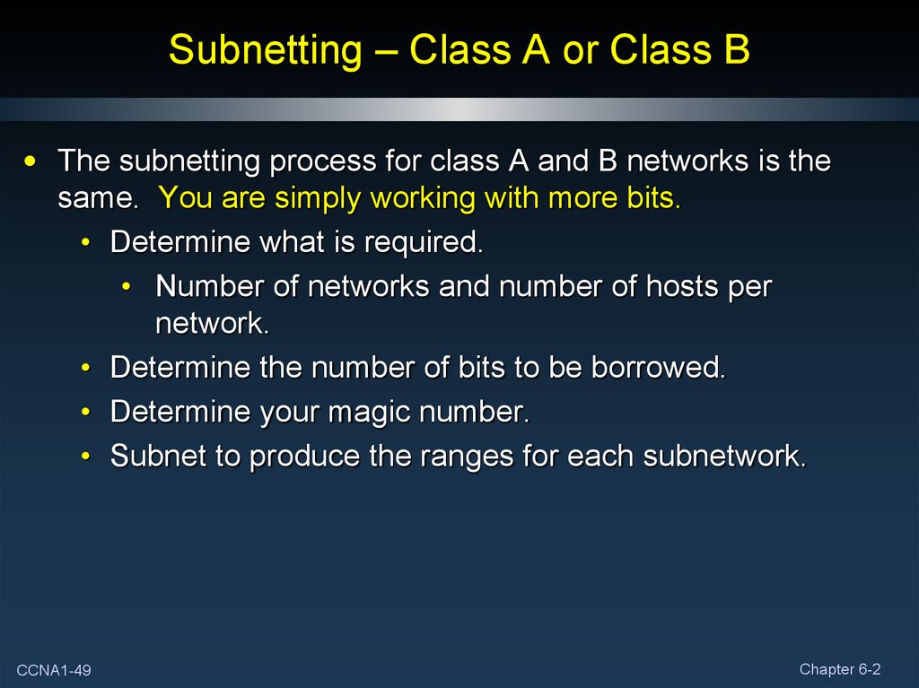 Subnetting – Class A or Class B
