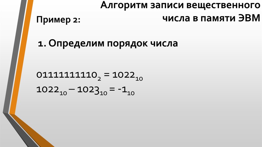 Вещественный алгоритм. Порядок числа. Определить порядок числа. Арифметика чисел с плавающей точкой. Формат с плавающей точкой IEEE 754.