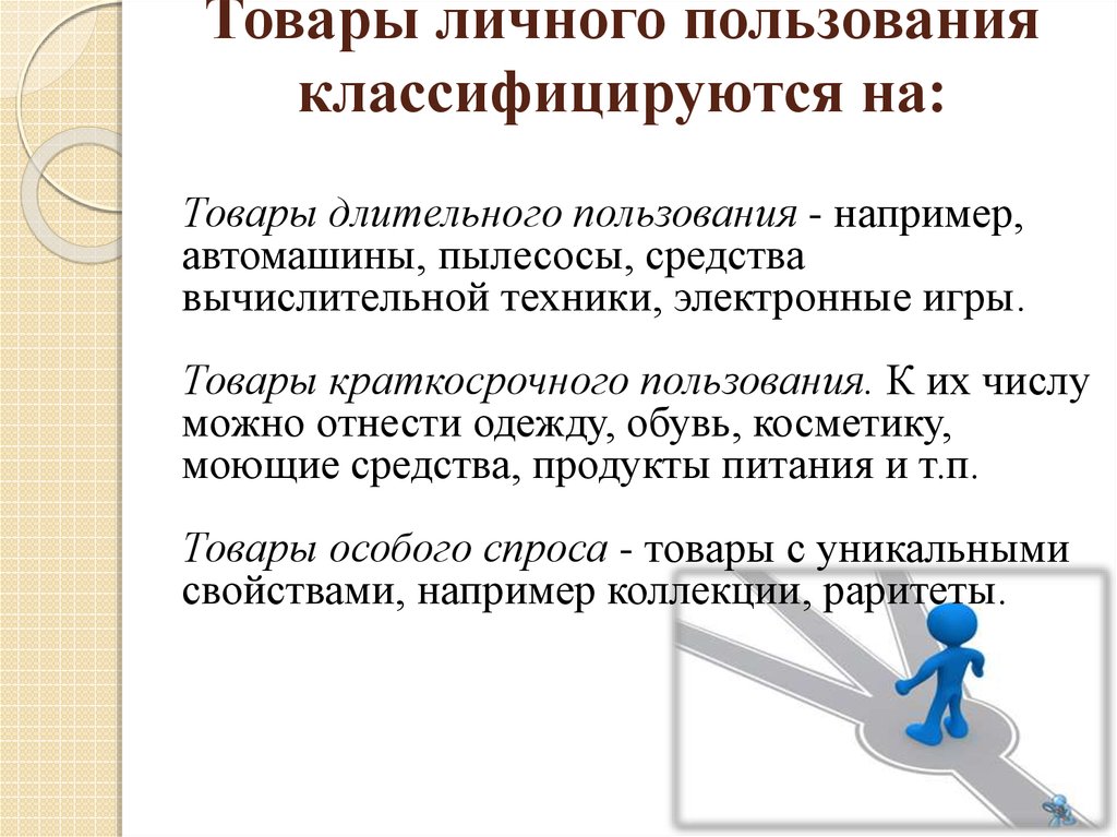 Краткосрочная продукция. Товары длительного пользования. Товары для личного пользования. Товары долговременного пользования. Товары для личного пользования список.