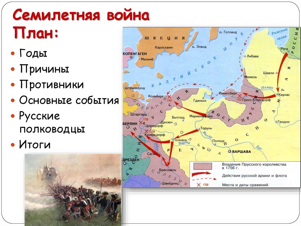 Вступление россии в семилетнюю войну год. Схема семилетней войны в России на карте. Карта семилетней войны 1756-1763.
