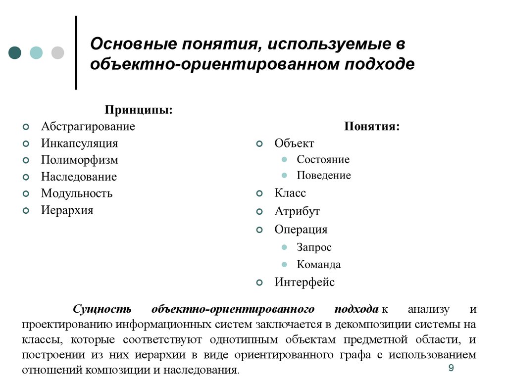 Какое понятие используют. Основные понятия объектно-ориентированного подхода. Объектно ориентированном подходе. Основные концепции объектно-ориентированного подхода. Основных понятий объектно-ориентированного подхода.