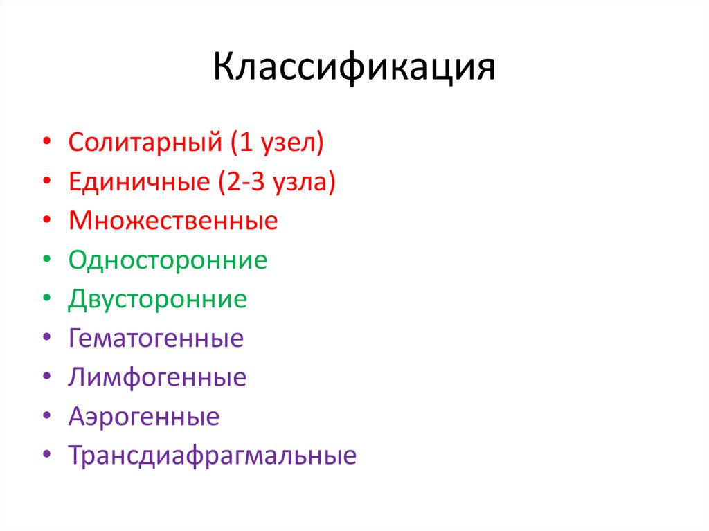 Классификация