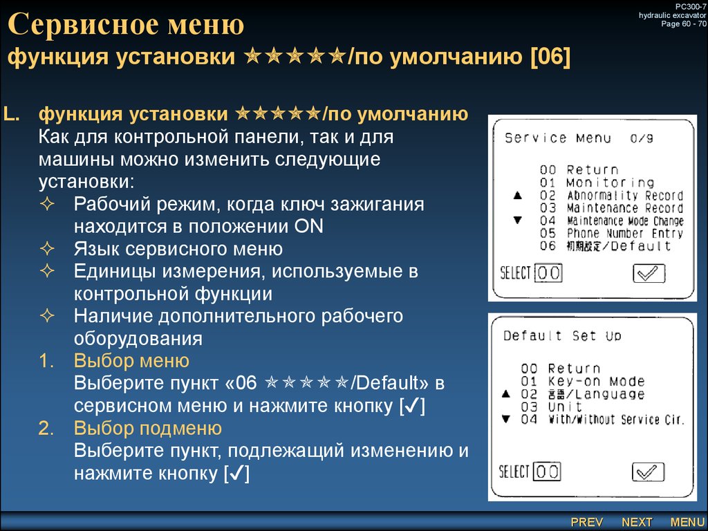 PC300-7 (контрольная панель) - презентация онлайн