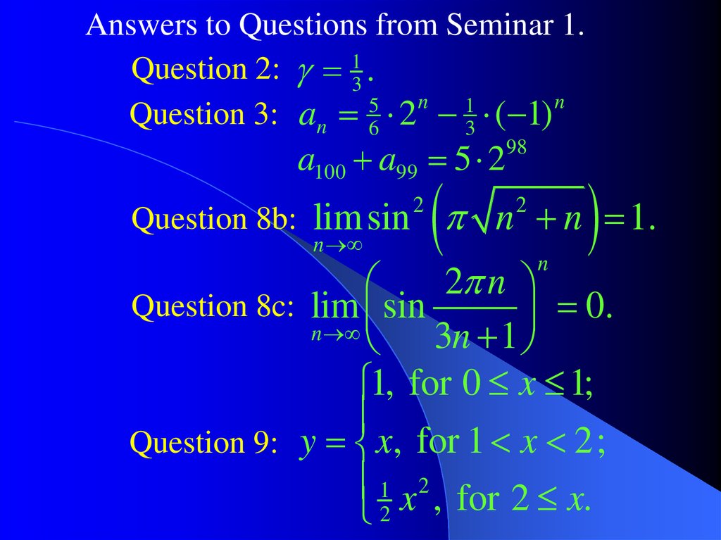 Stolz Cesaro Theorem Online Presentation