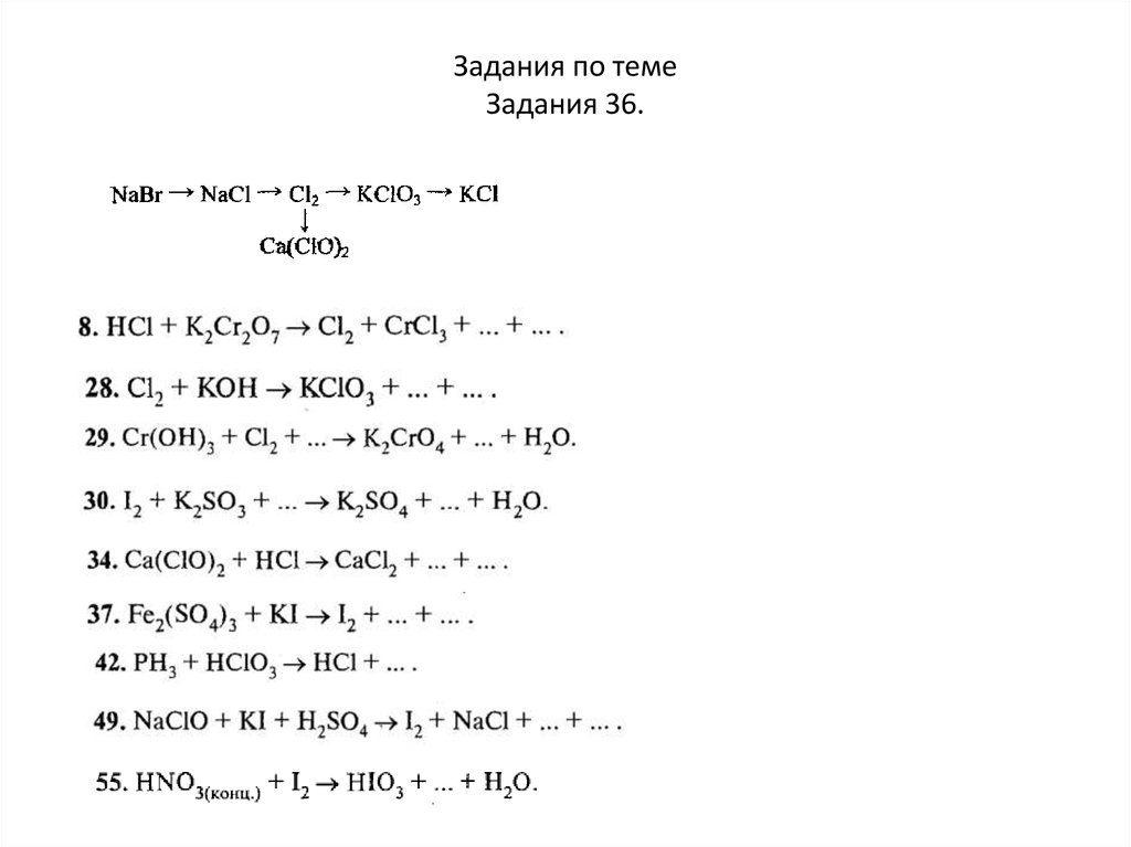 Работа по теме галогены