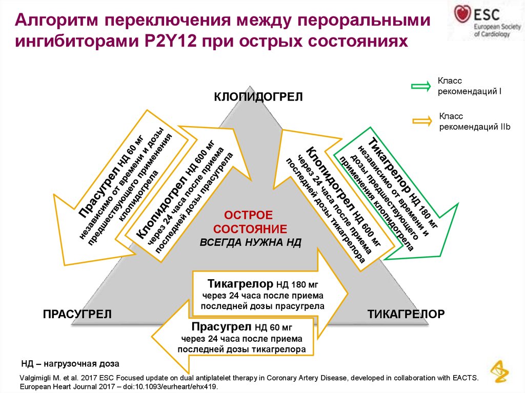 Переход с брилинты на клопидогрел схема