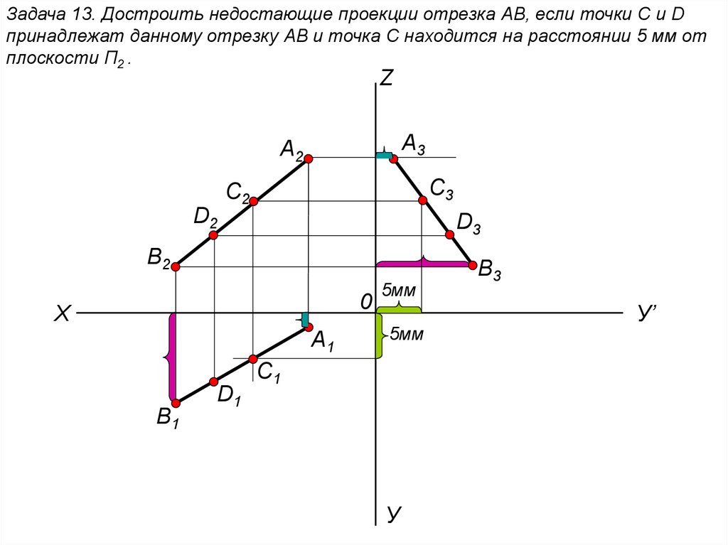 Построить отрезок длиной ab