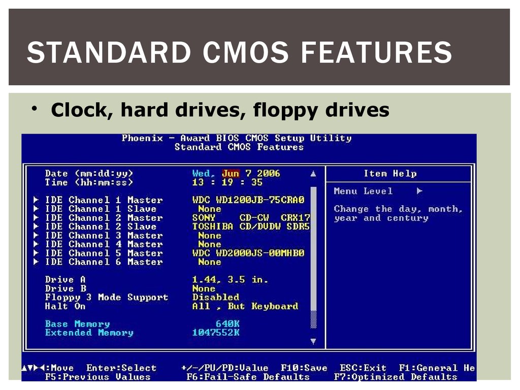 Настрой биоса. Standard CMOS features что это в биосе. Меню — Standard CMOS features. Phoenix BIOS микросхема. Award BIOS CMOS.