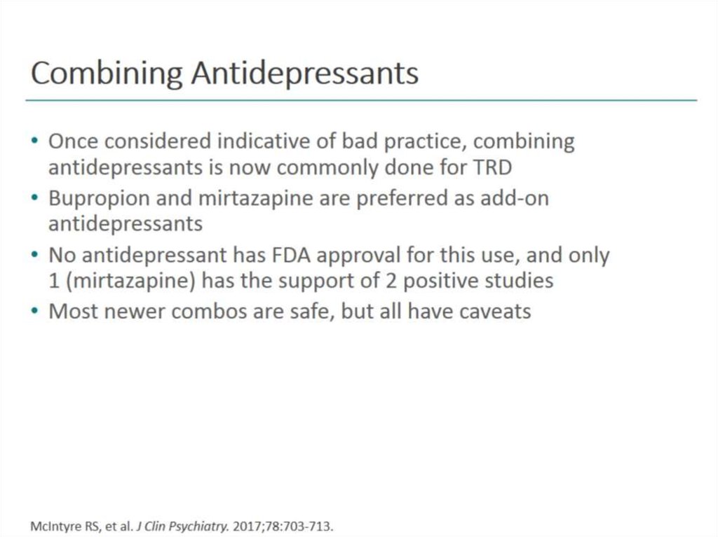 Combining Antidepressants