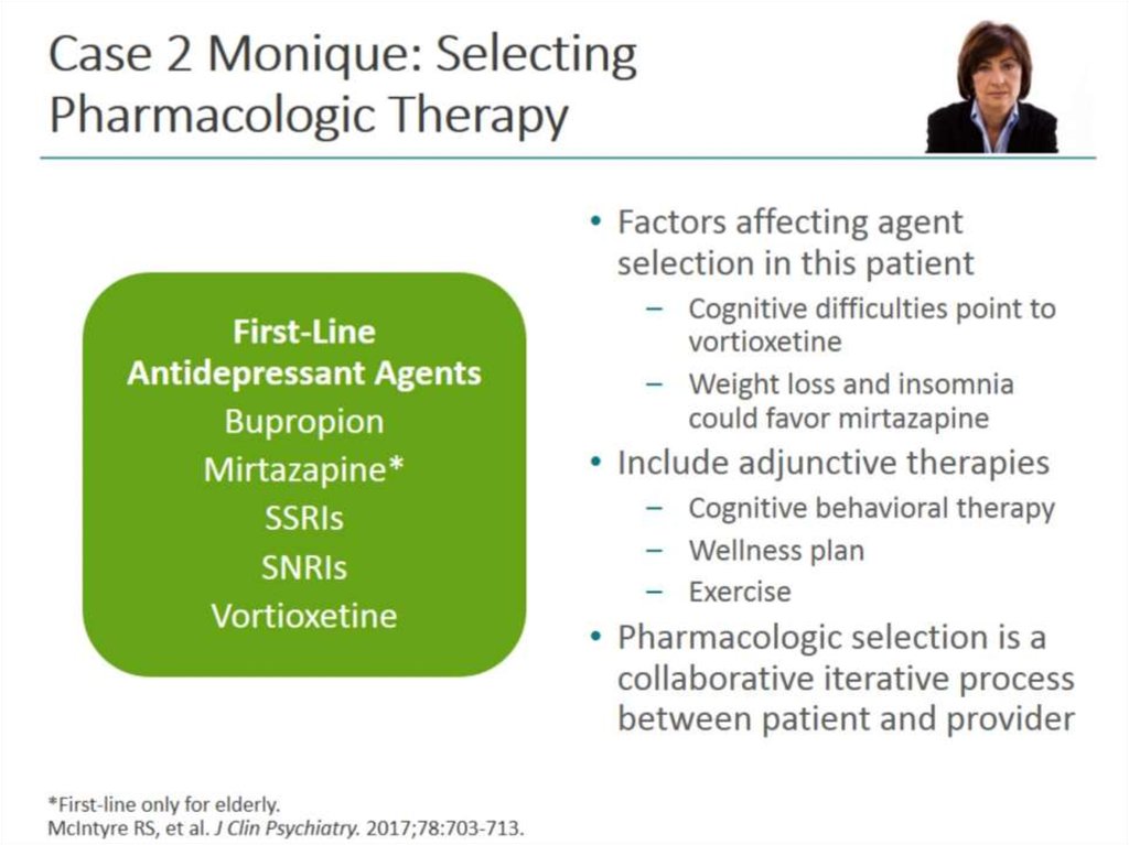 Case 2 Monique: Selecting Pharmacologic Therapy