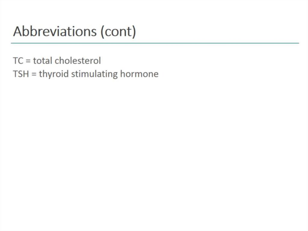 Abbreviations (cont)