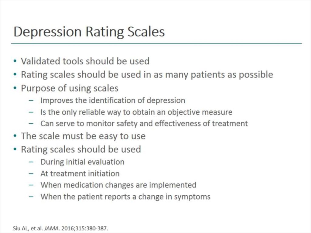 Depression Rating Scales