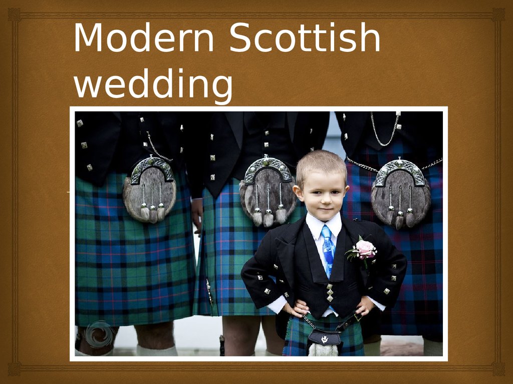 Modern Scottish wedding