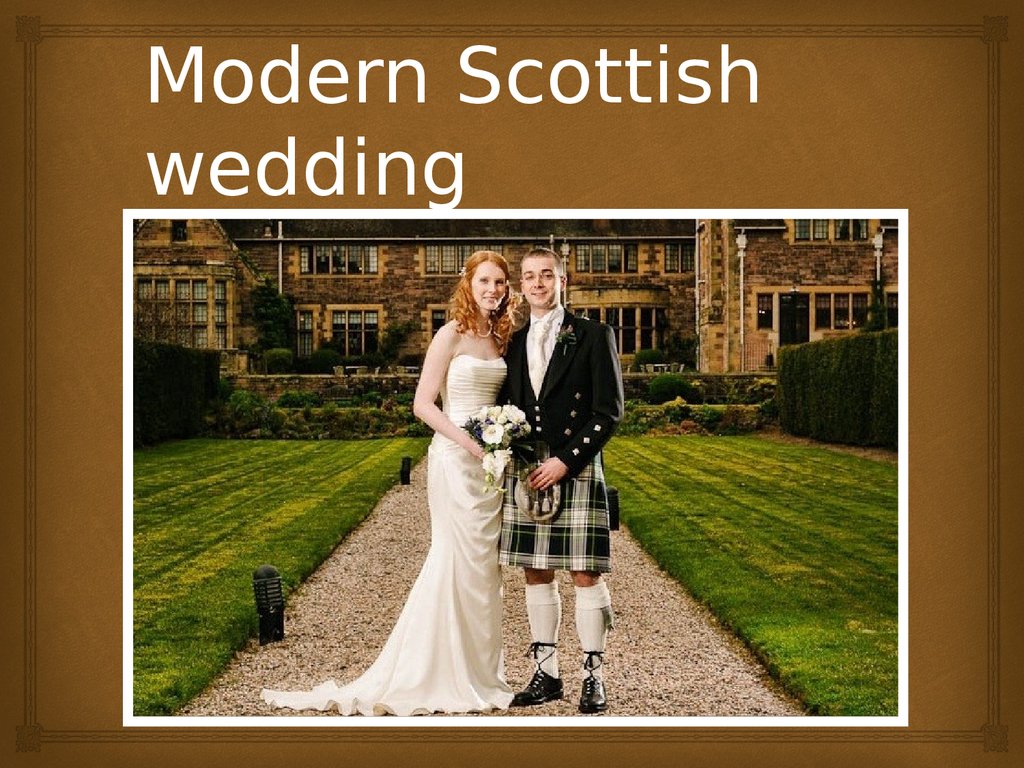 Modern Scottish wedding