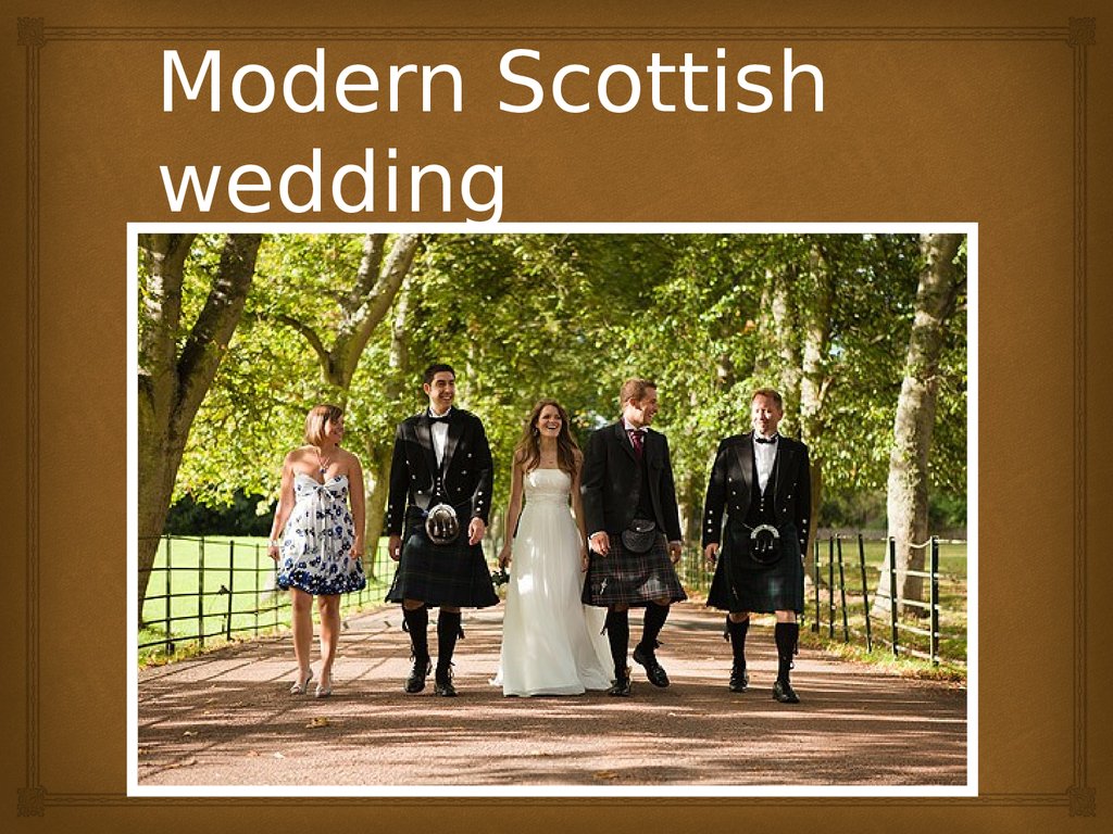Modern Scottish wedding