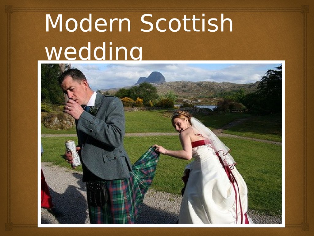 Modern Scottish wedding