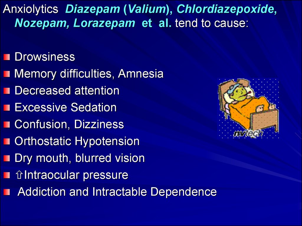Reaction of valium adverse