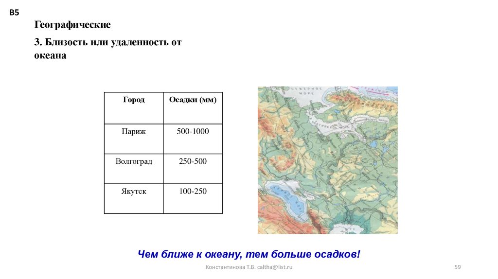 Чем ближе к океану тем климат. Удаленность от океана.