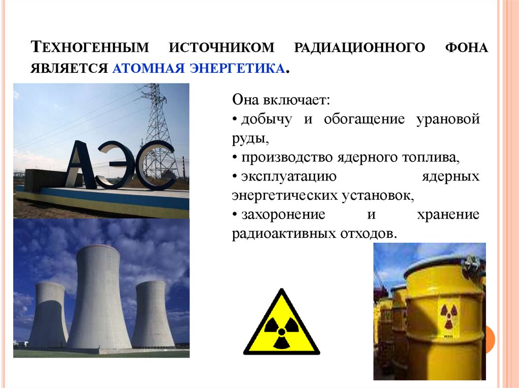 Радиация относится. Техногенные радиоактивные источники. Техногенные источники излучения. Техногенные источники облучения. Источники радиационного фона.