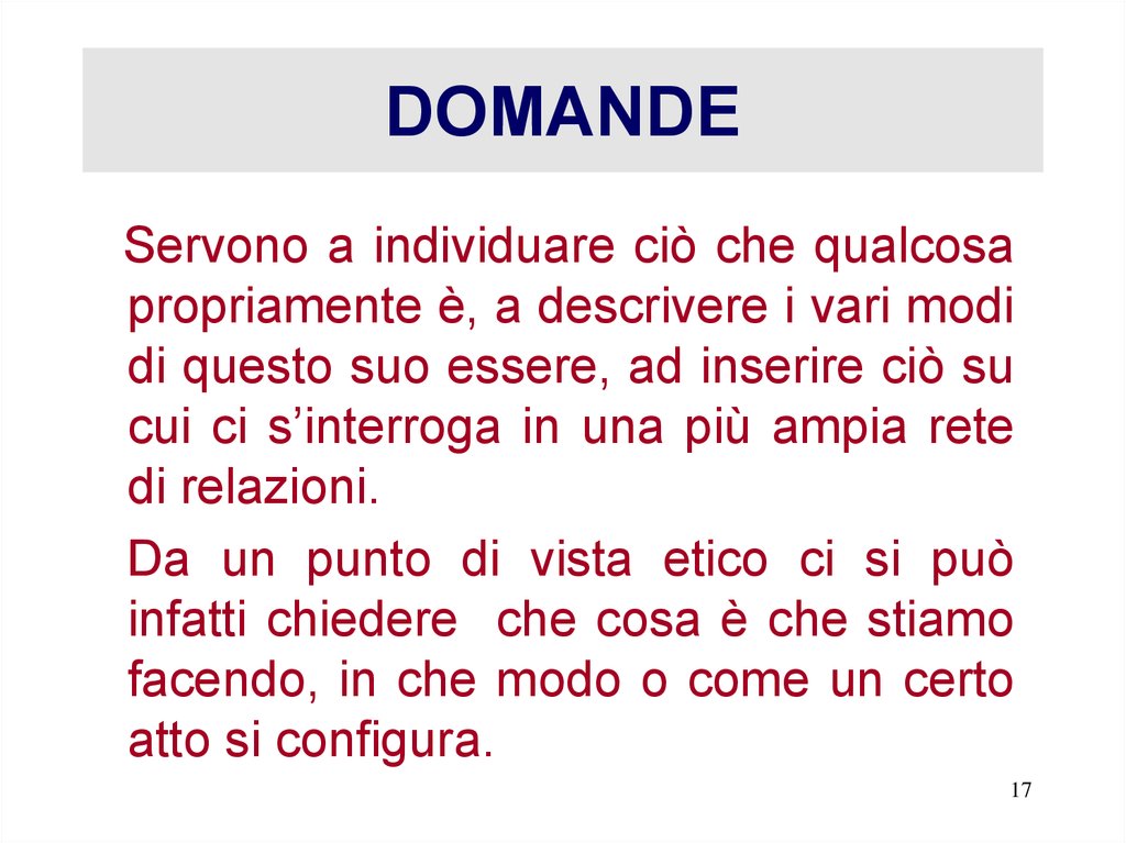 DOMANDE