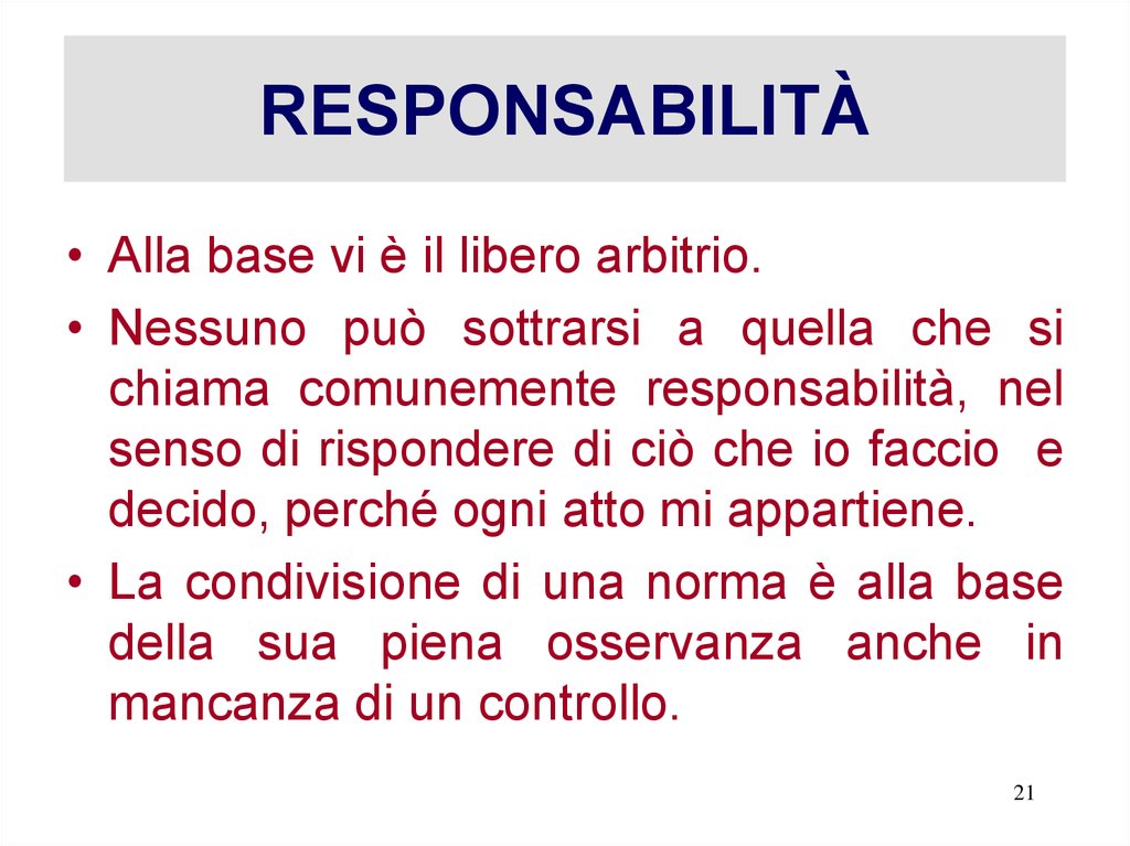RESPONSABILITÀ