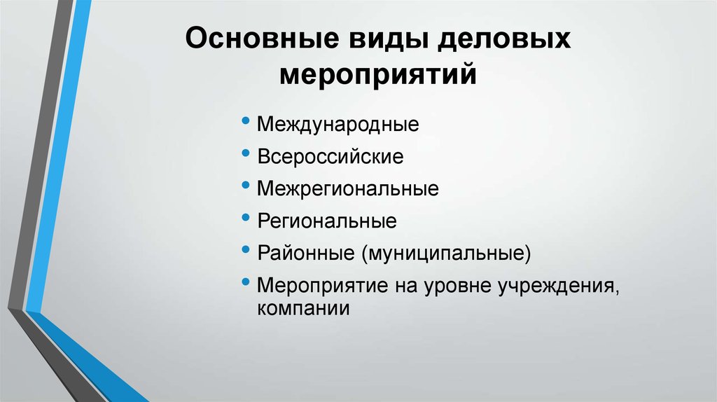 Организация мероприятий доклад