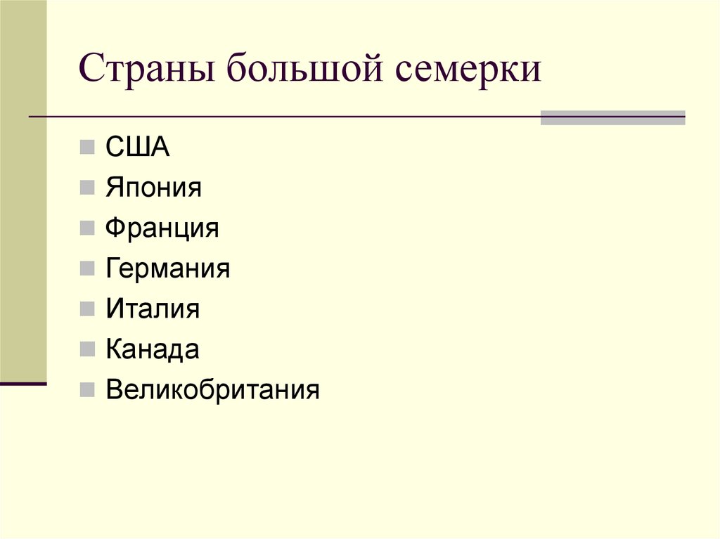 Страны входившие в большую