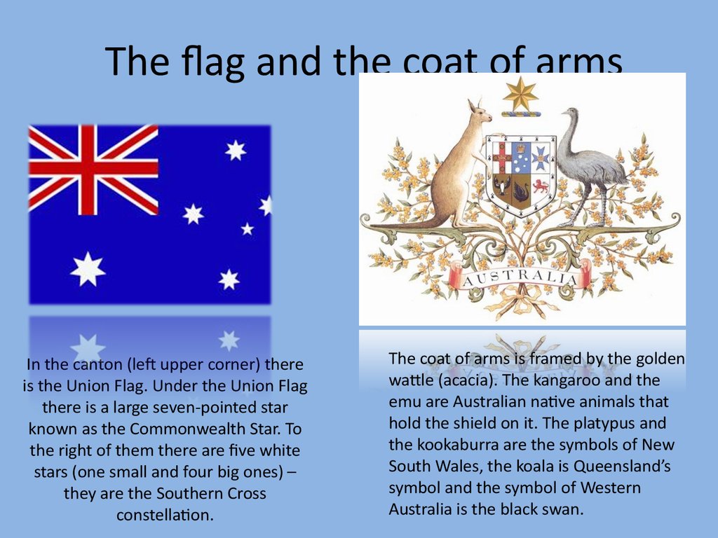 The flag and the coat of arms