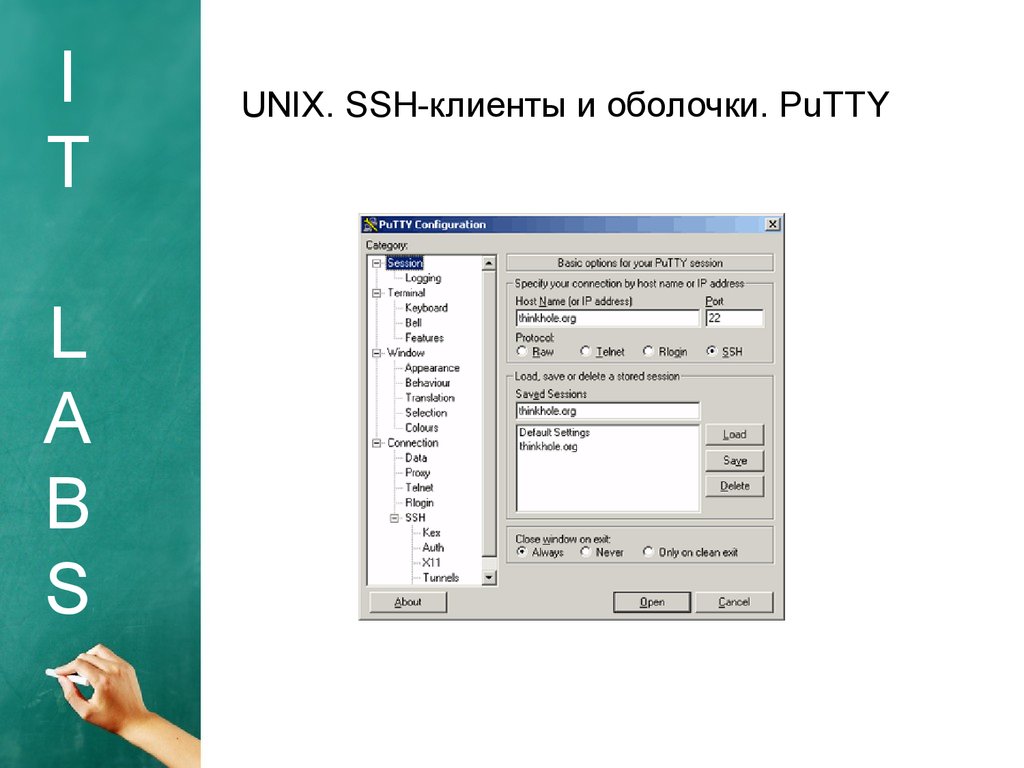 Ssh remove. SSH клиент. Putty текстовые рисунки.