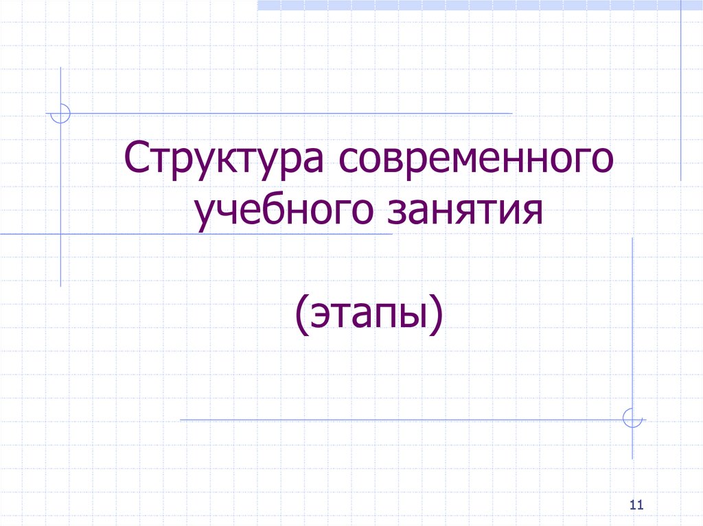 Структура современного учебного занятия (этапы)