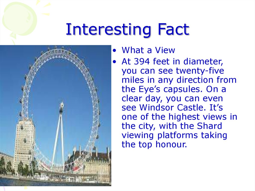 The london eye презентация