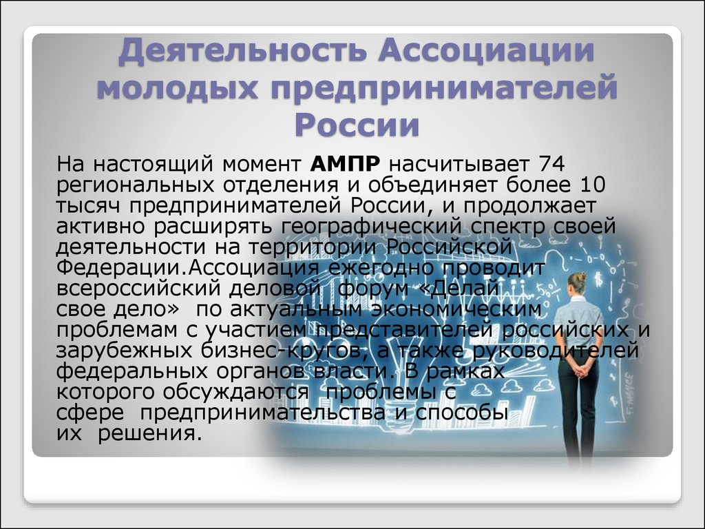Деятельность Ассоциации молодых предпринимателей России