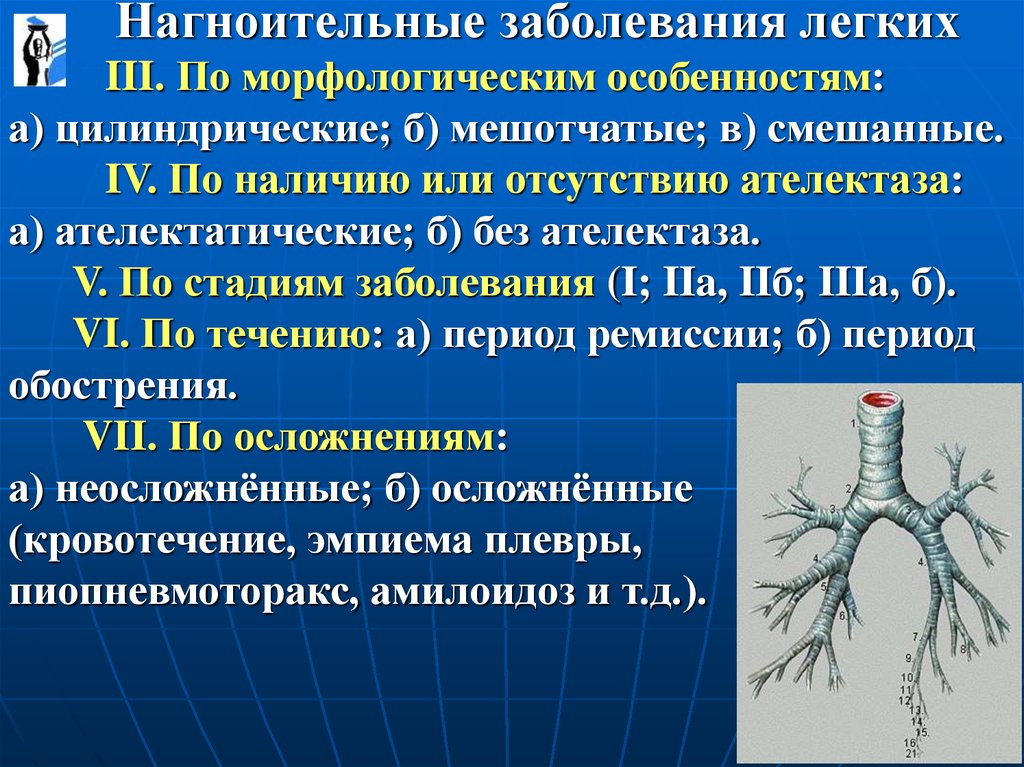 Нагноительные заболевания легких презентация