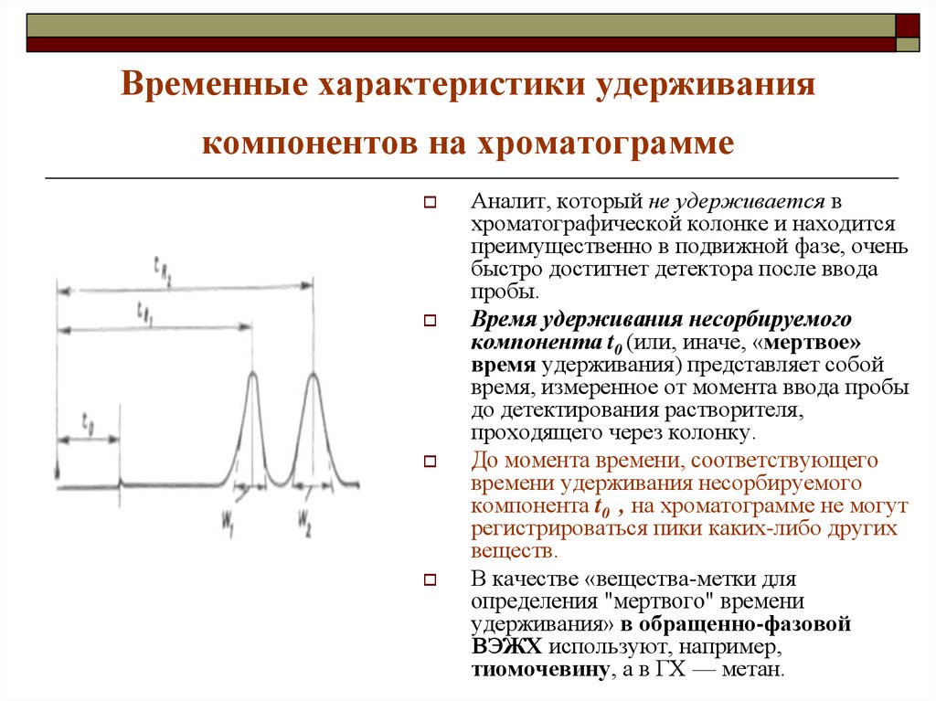 Какие характеристики времени. Параметры хроматографической колонки ВЭЖХ. Параметры удерживания в хроматографии. Фактор удерживания в хроматографии. Параметры удержания хроматограммы.