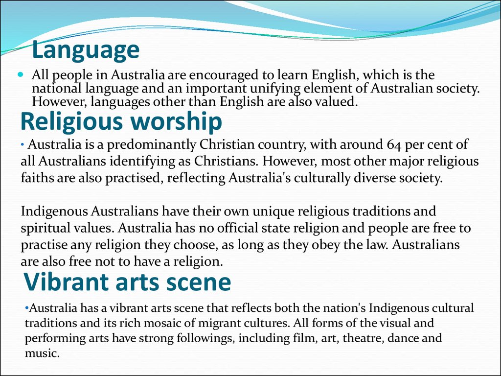 Lydighed Tolk Kondensere Australia culture. The education system - online presentation